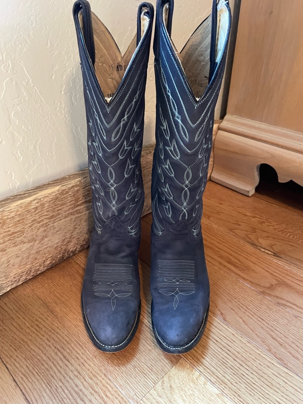 Tony Lama Navy Leather Cowboy boots